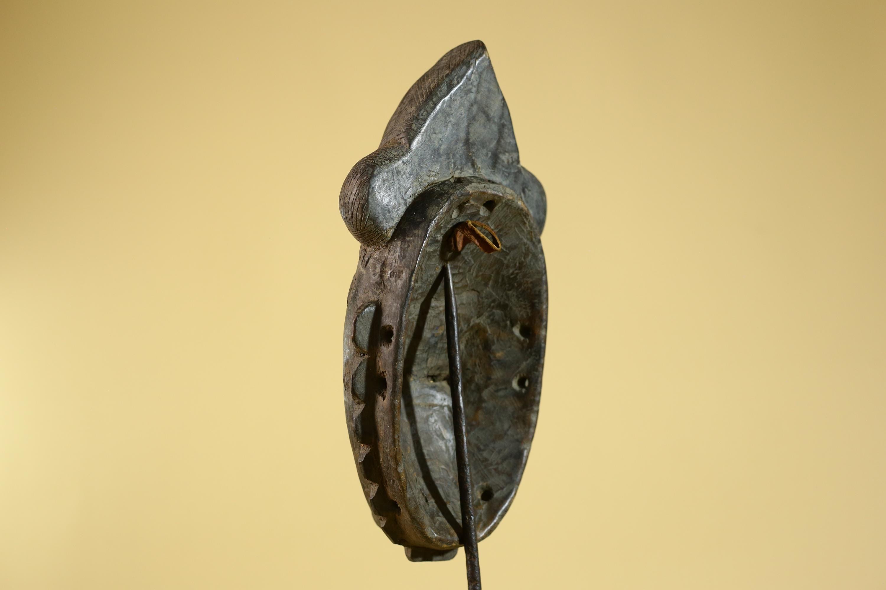 African Hand Carved Tribal Mask with Sculpted Headdress – Wooden Art- G6272