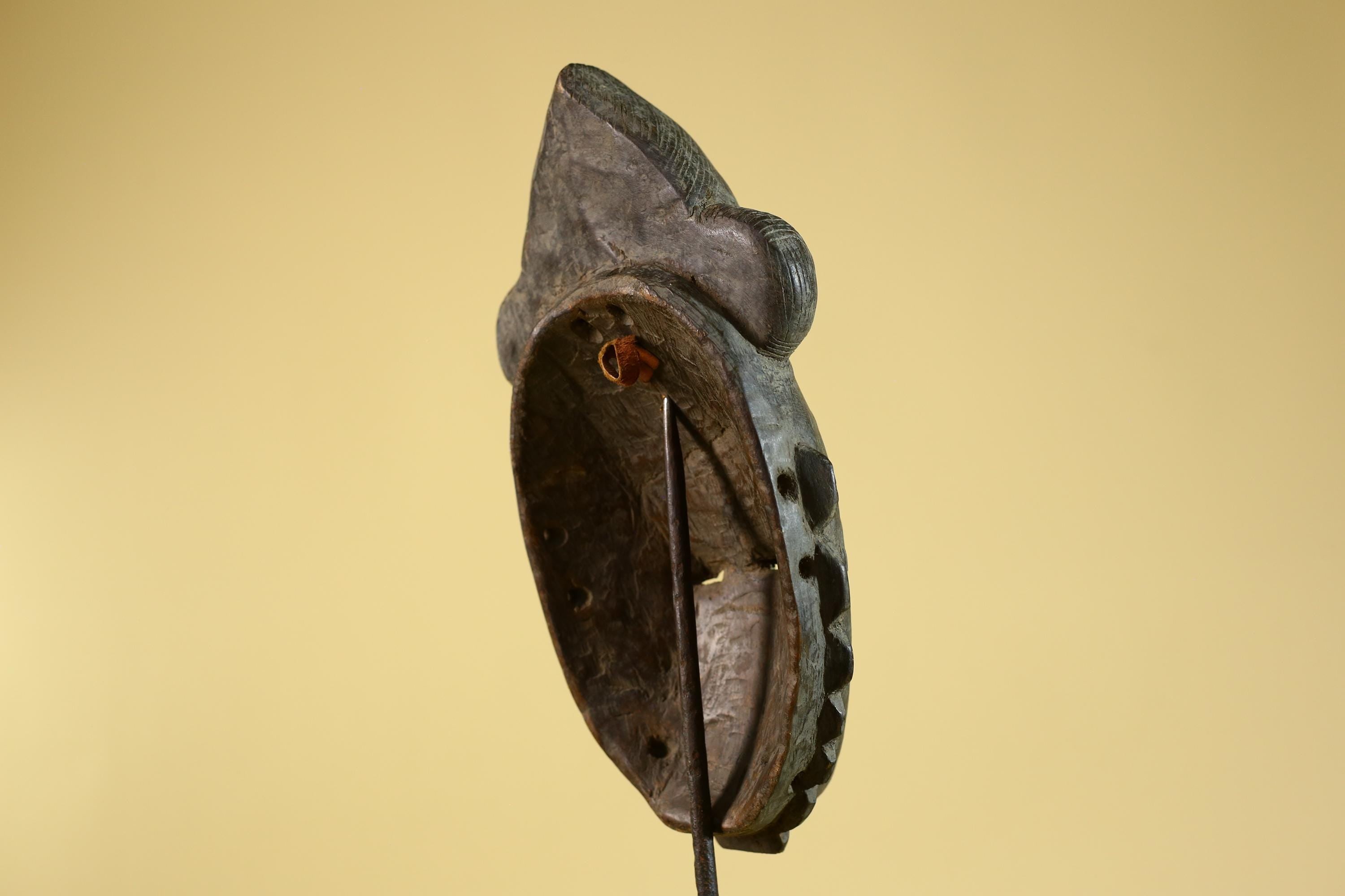 African Hand Carved Tribal Mask with Sculpted Headdress – Wooden Art- G6272