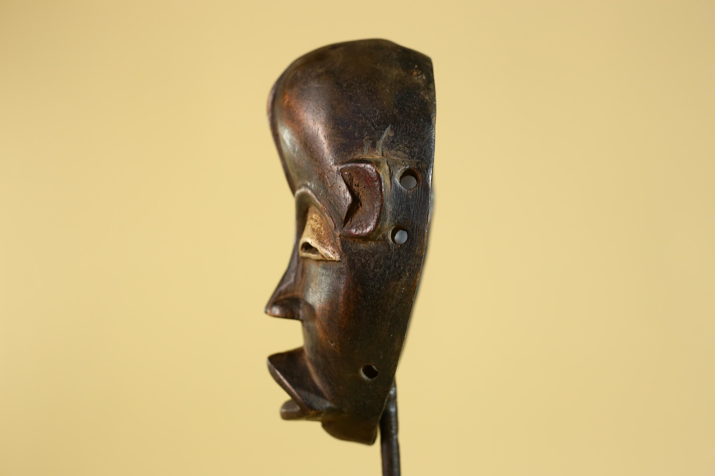 African Tribal Wooden Mask Hand Carved Vintage African Art Wall Decor- G6279