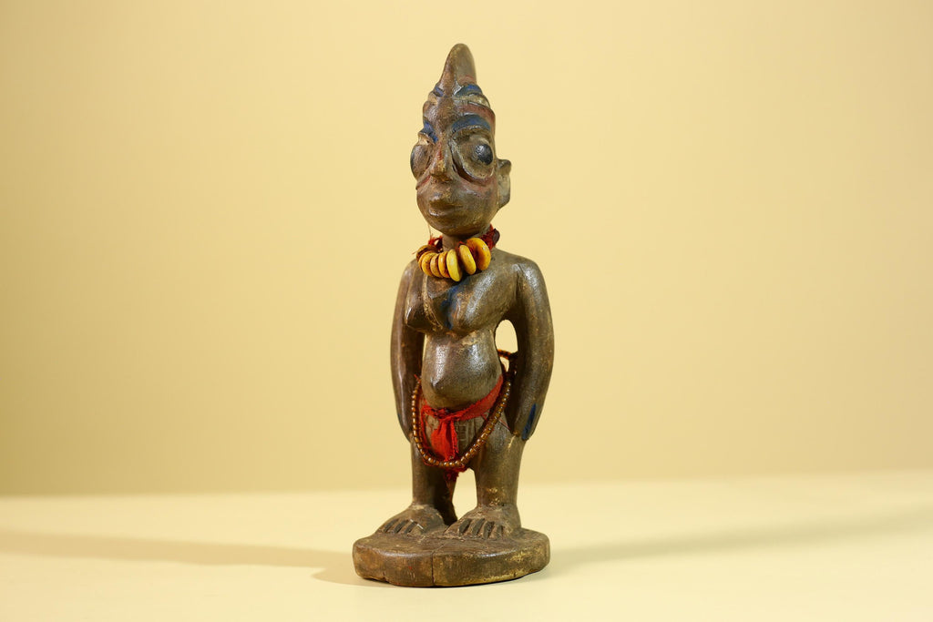 Yoruba Ibeji Figure – Hand Carved African Wooden Statue Tribal Art-G6217