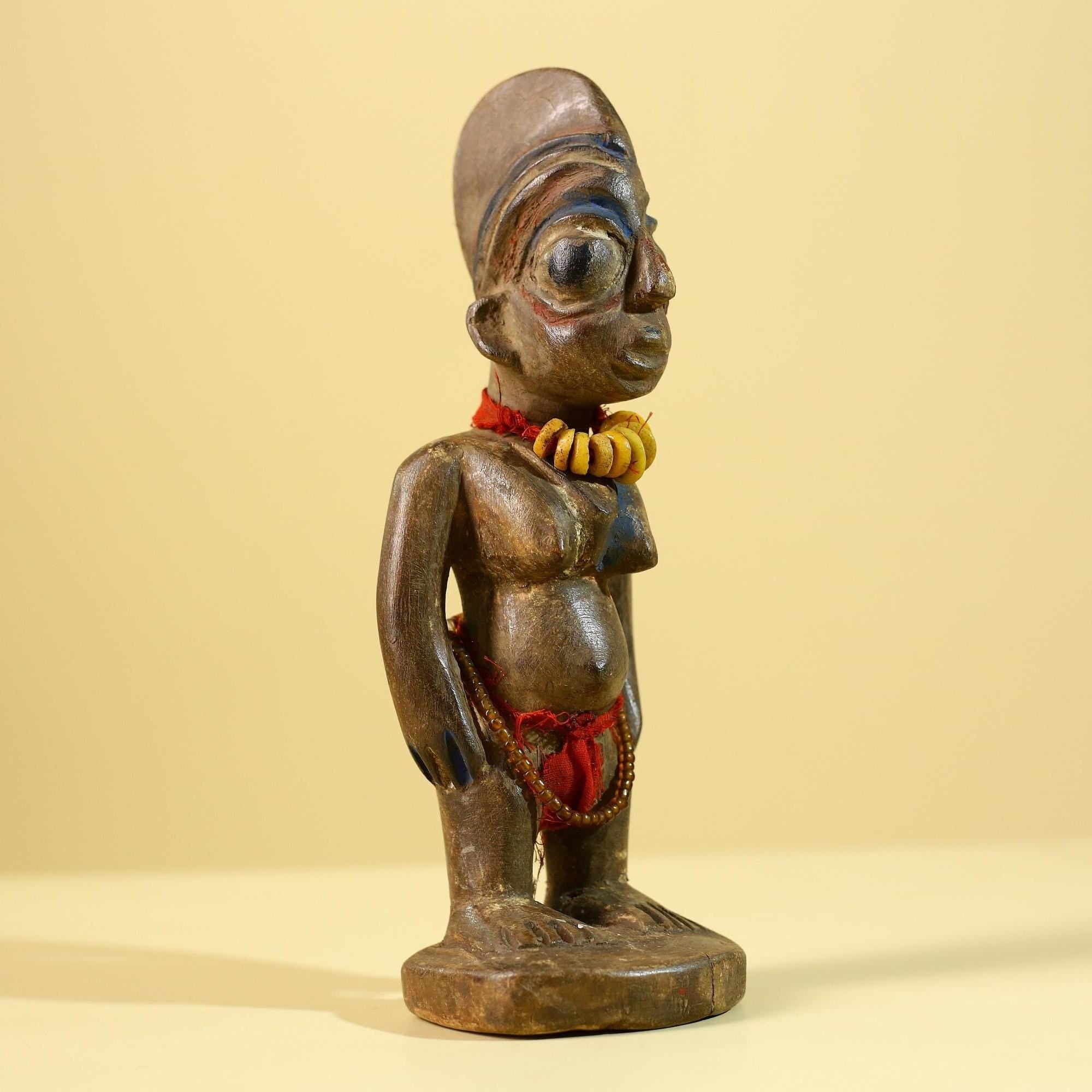 Yoruba Ibeji Figure – Hand Carved African Wooden Statue Tribal Art-G6217