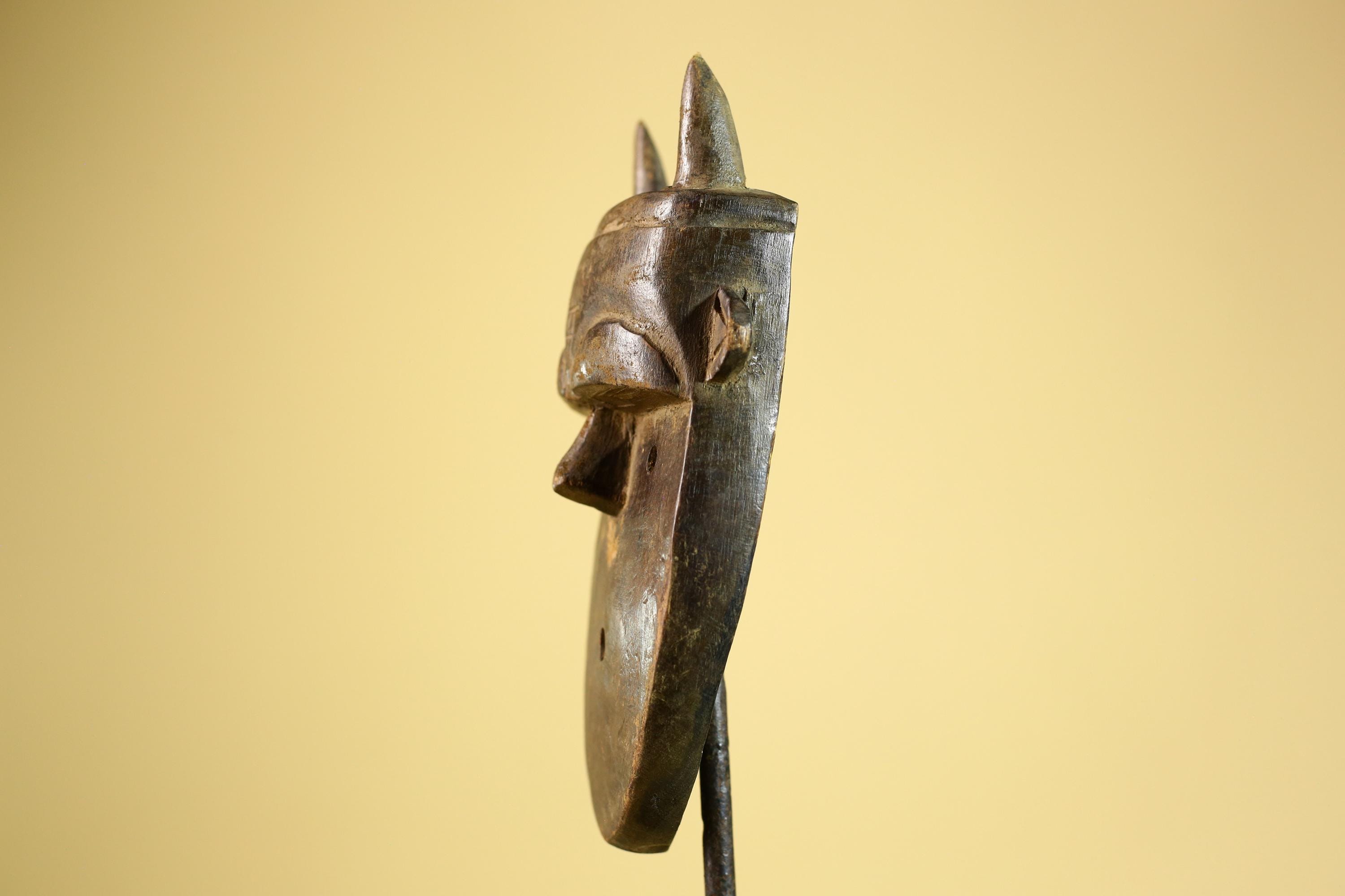 Dan Horned Mask | Hand Carved African Tribal Wood Mask-G6223