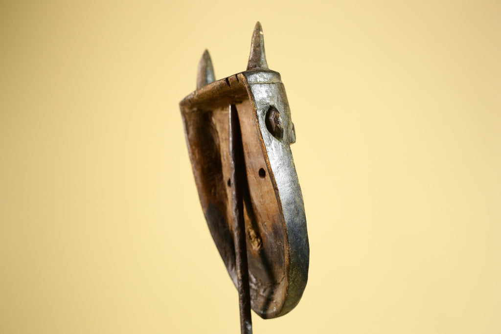 Dan Horned Mask | Hand Carved African Tribal Wood Mask-G6223