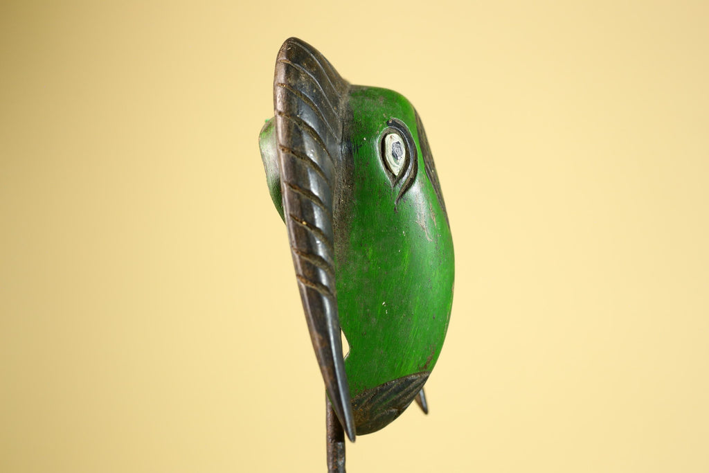 African Antelope Mask- Hand Carved Wooden Tribal Art Wall Decor-G6225