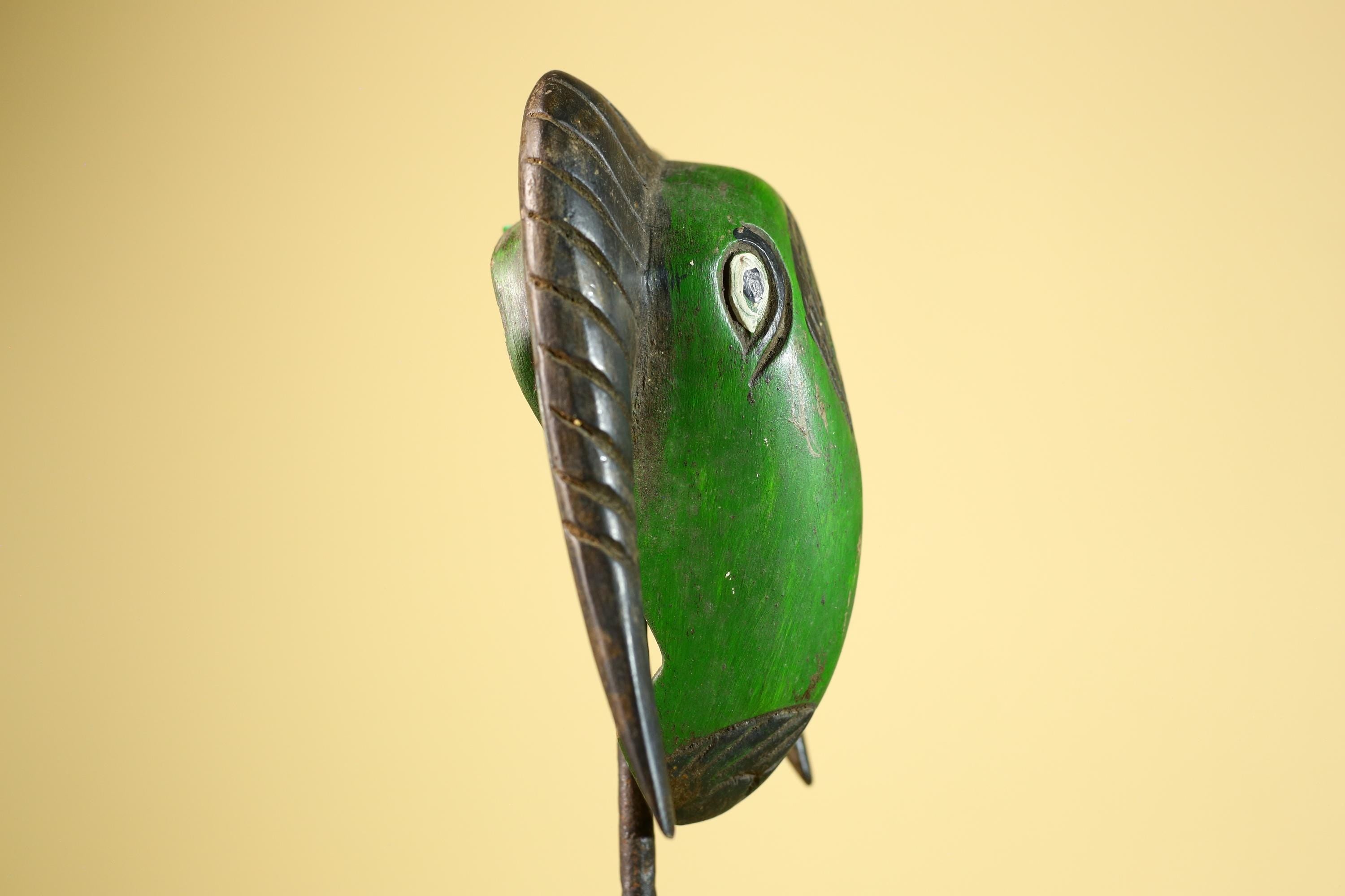 African Antelope Mask- Hand Carved Wooden Tribal Art Wall Decor-G6225