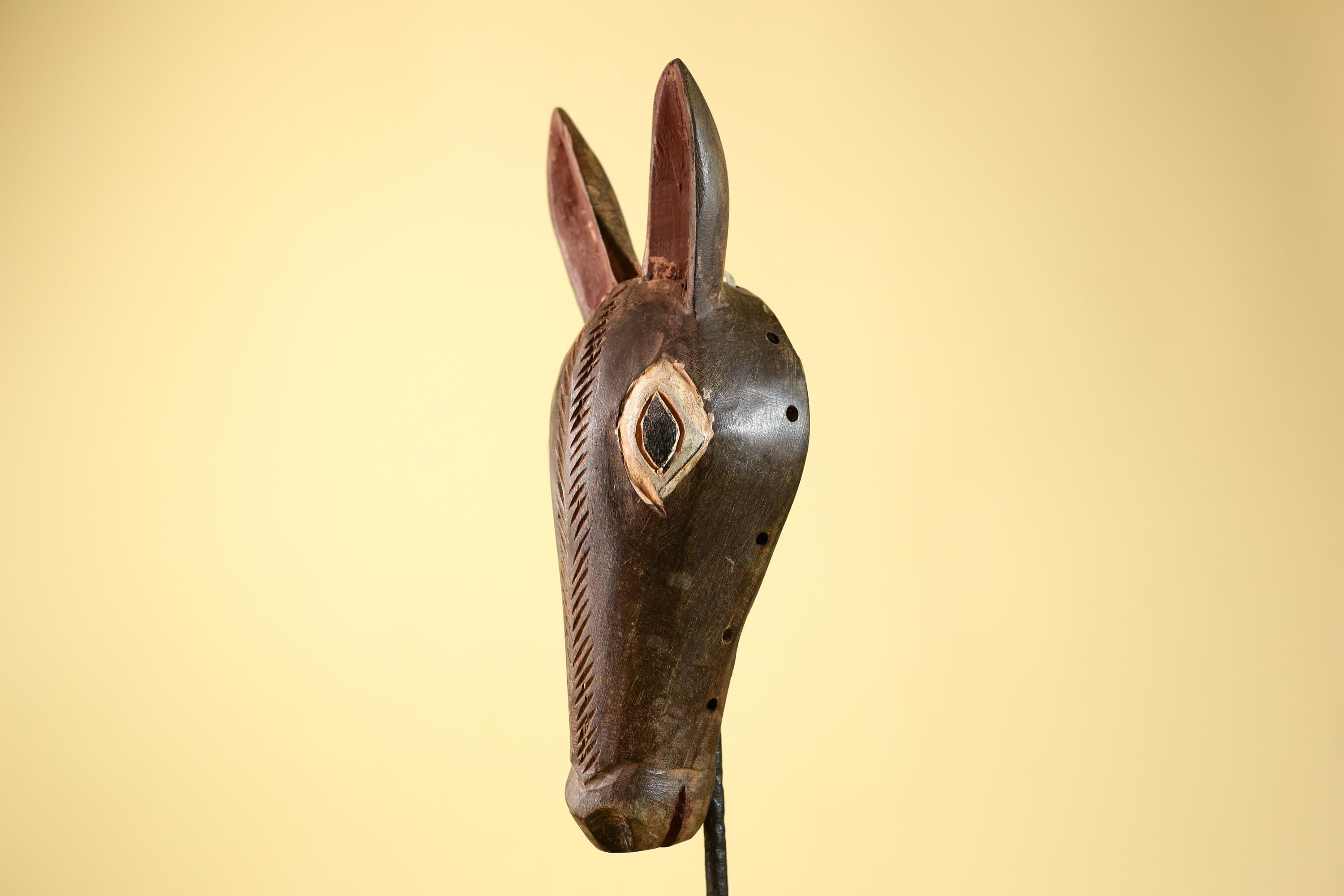 African Antelope Mask – Hand Carved Tribal Wood Wall Art-G6229