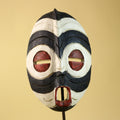 African Plank Ritual Mask- Hand Painted Wood Tribal Wall Art-G6238