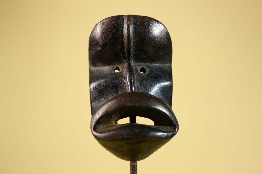 Dan Mask African Tribal Art – Hand Carved Wooden Face Mask from Liberia-G6243