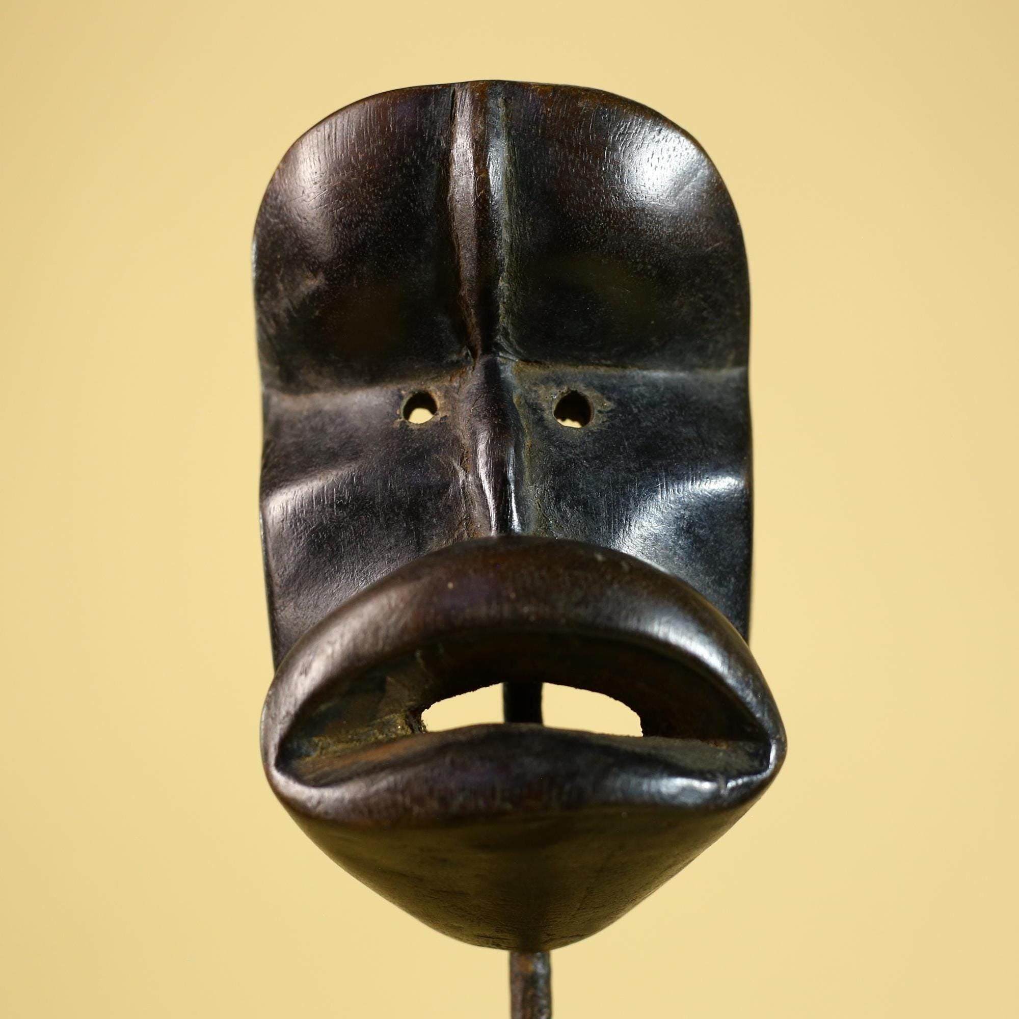 Dan Mask African Tribal Art – Hand Carved Wooden Face Mask from Liberia-G6243