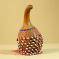 African Gourd Rattle Shaker Handcrafted With Beaded Net Percussion-G6298
