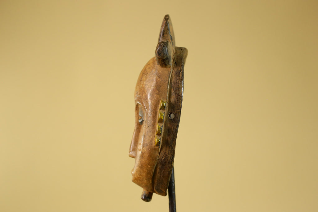 African Carved Wooden Mask Small Hand Carved Tribal Decor-G6303