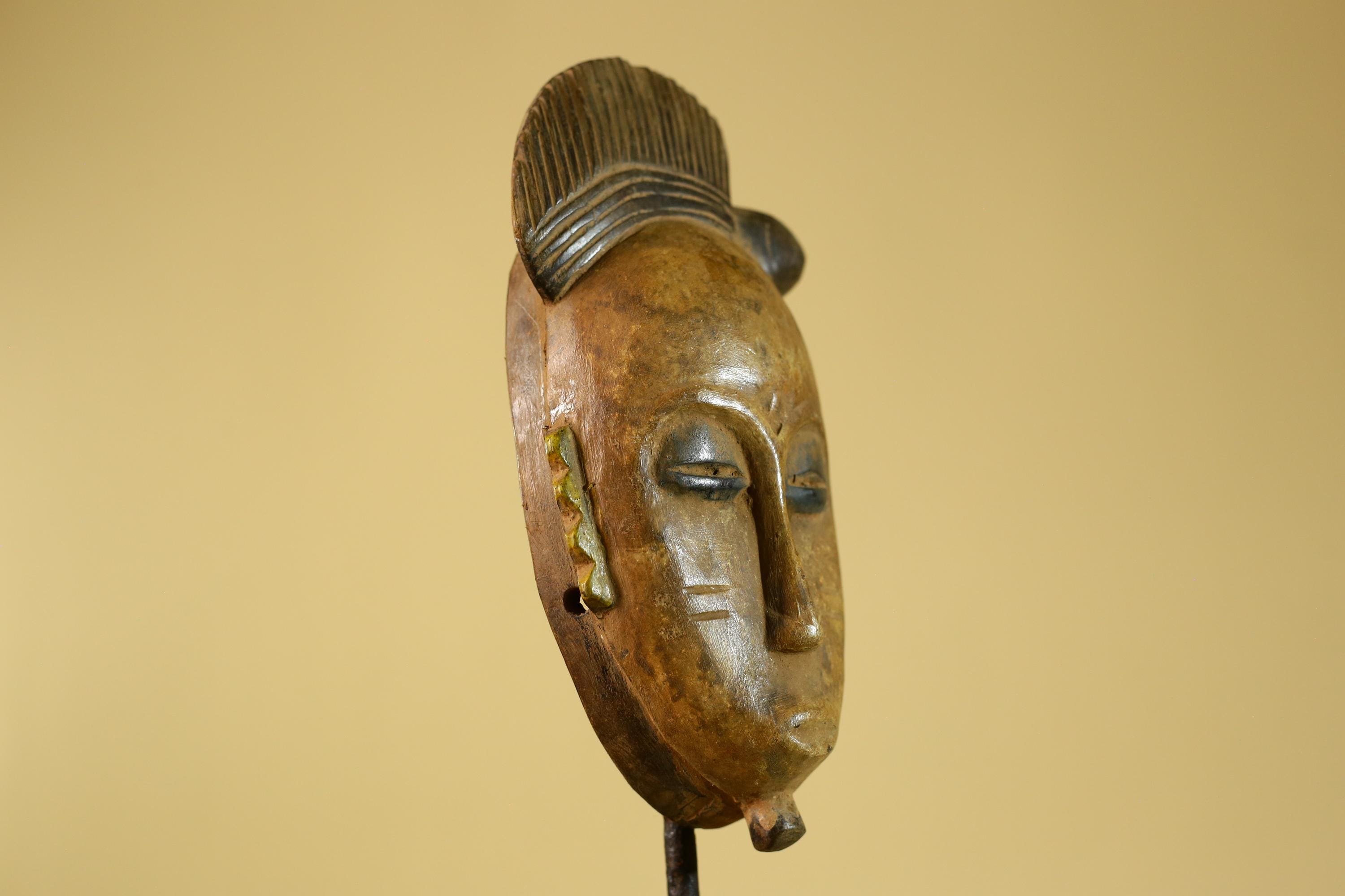 African Carved Wooden Mask Small Hand Carved Tribal Decor-G6303