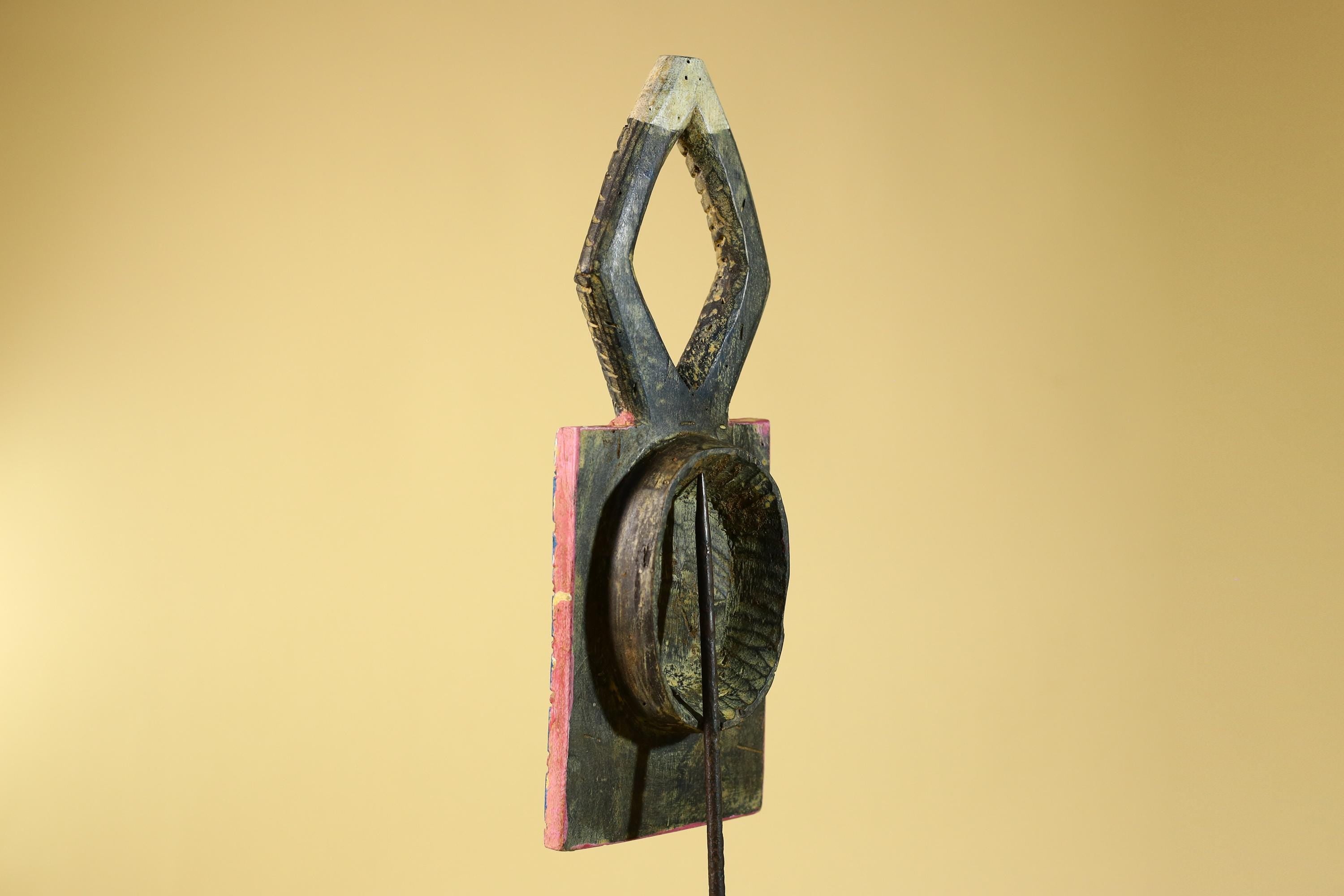 African Bwa Mask Painted Wood Tribal Handmade Vintage African Art-G6247