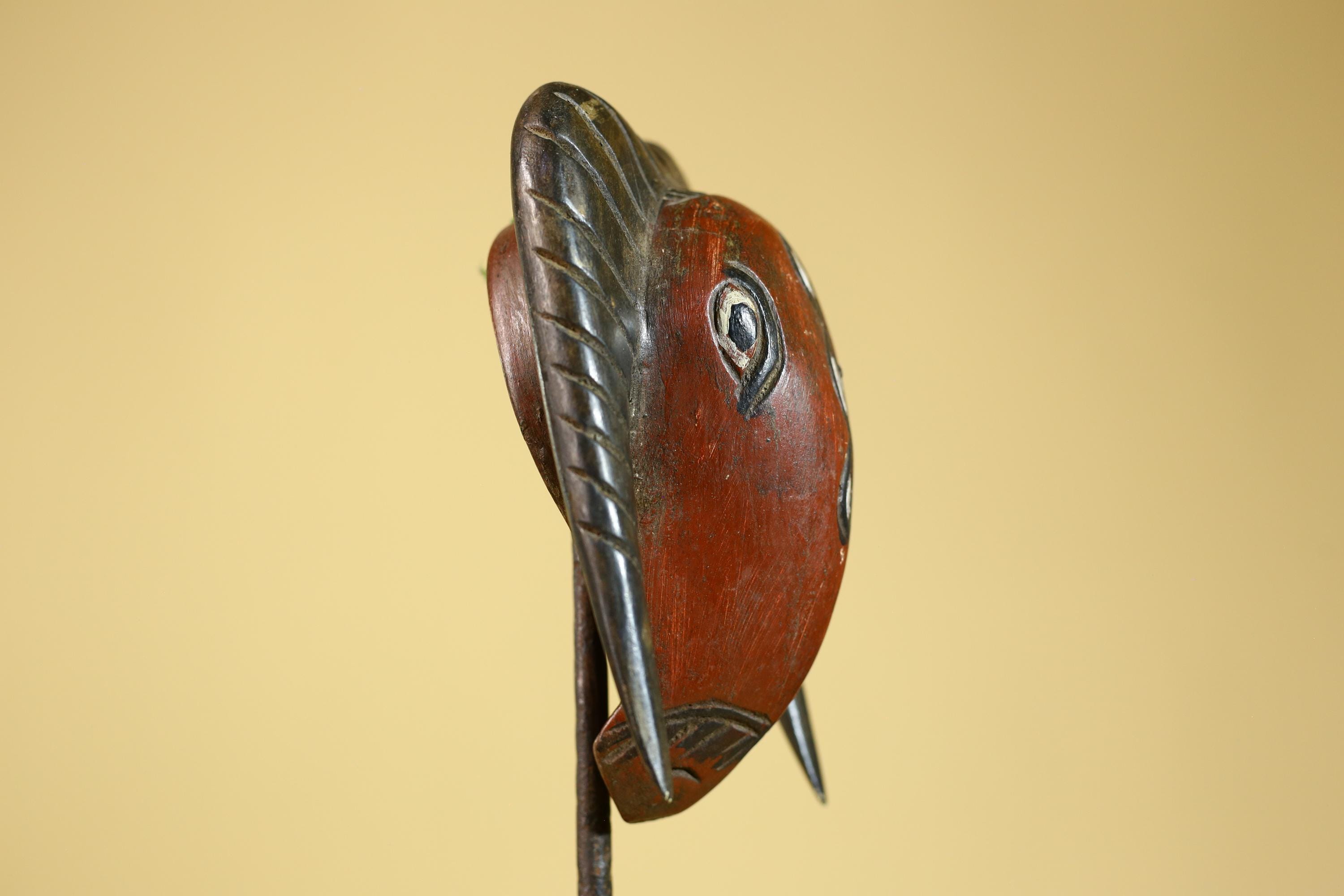 African Hand Carved Bwa Ram Mask Burkina Faso Tribal Art Sculpture-G6260