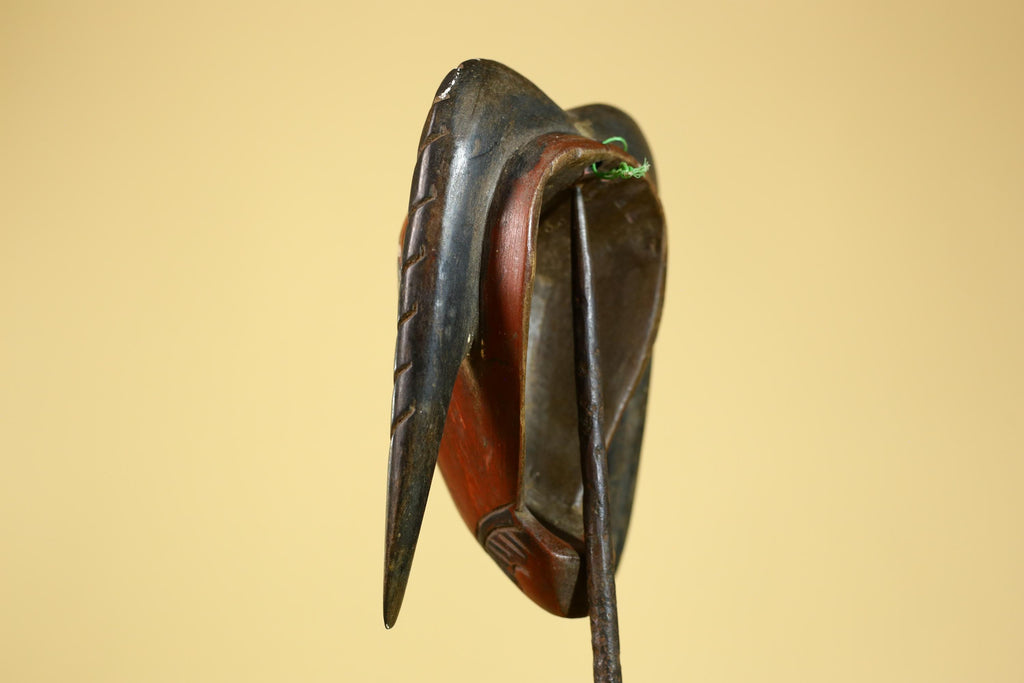 African Hand Carved Bwa Ram Mask Burkina Faso Tribal Art Sculpture-G6260