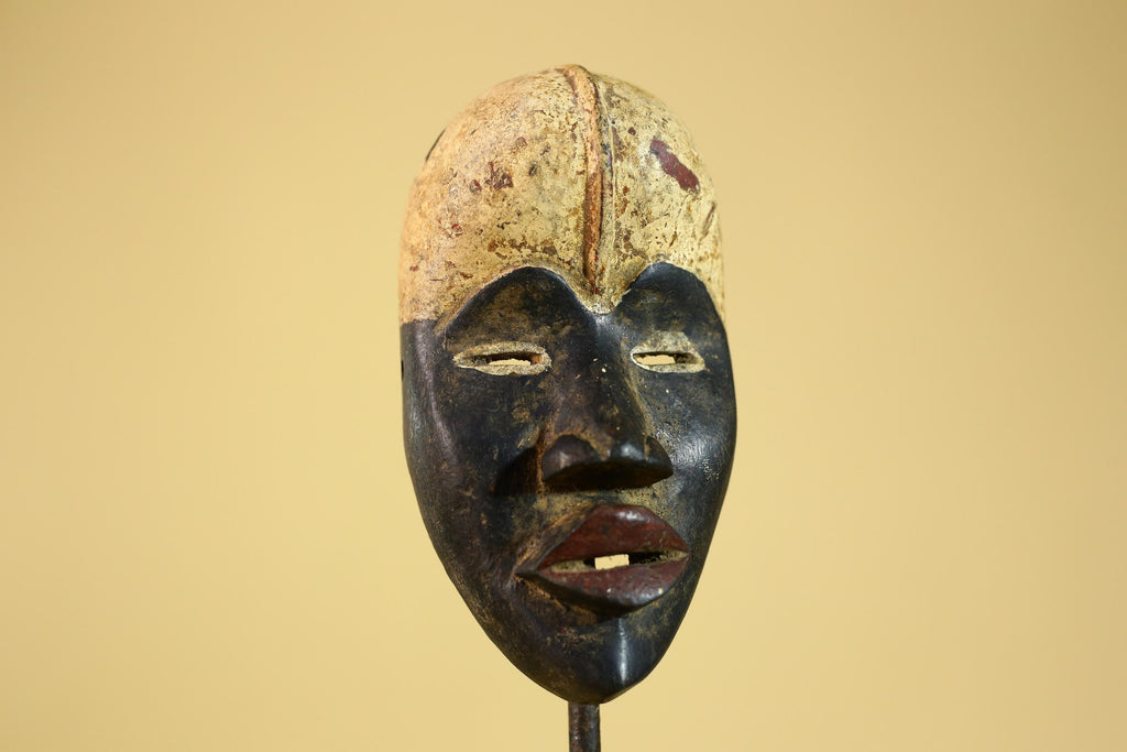 African Tribal Dan Mask Vintage Wooden African Art Hand Carved Mask-G6261