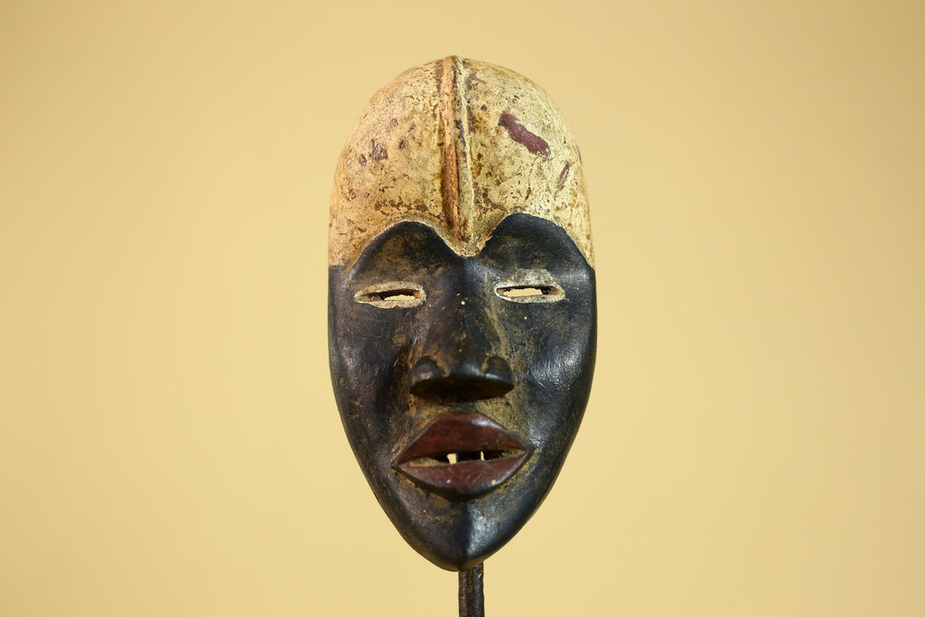 African Tribal Dan Mask Vintage Wooden African Art Hand Carved Mask-G6261