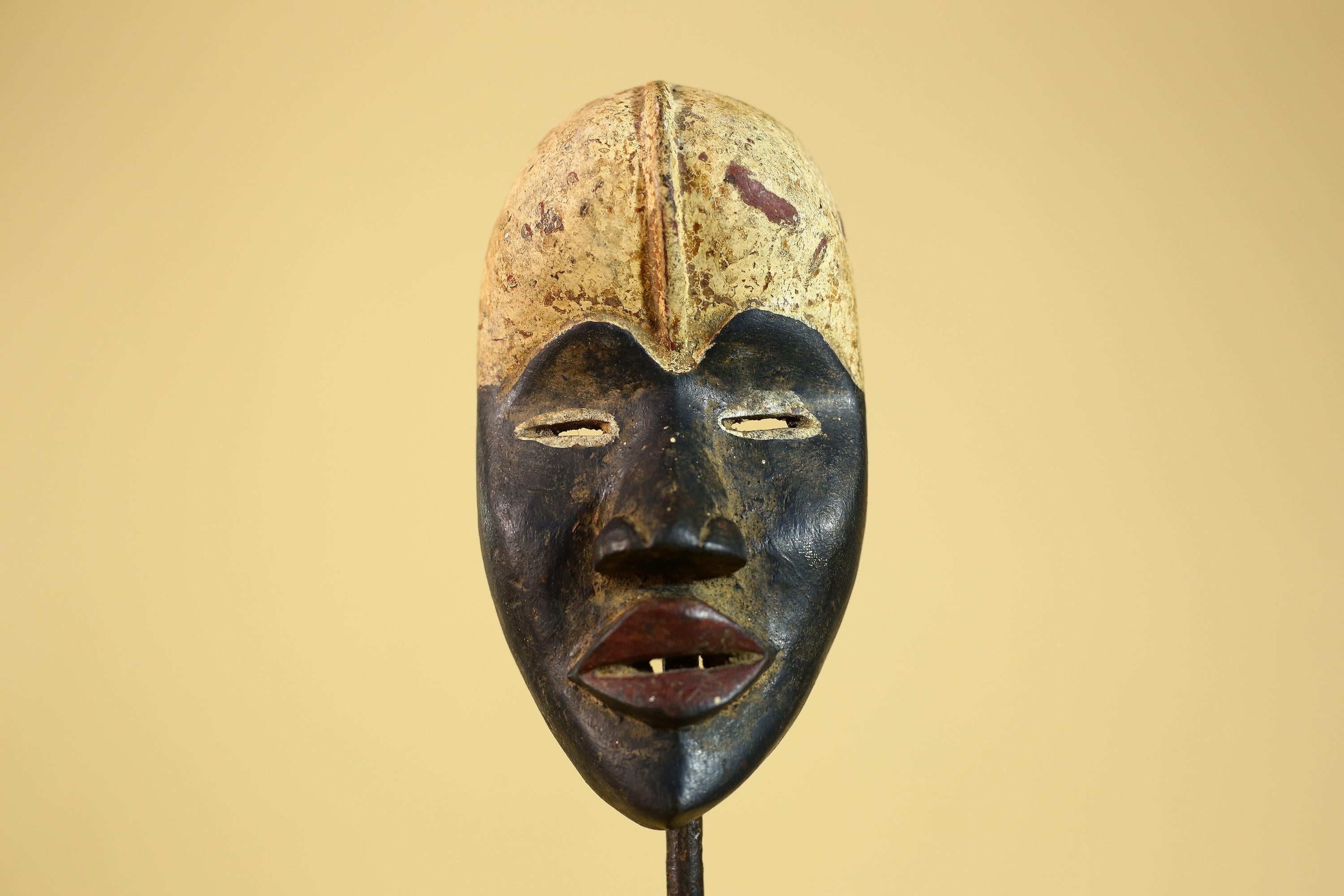 African Tribal Dan Mask Vintage Wooden African Art Hand Carved Mask-G6261