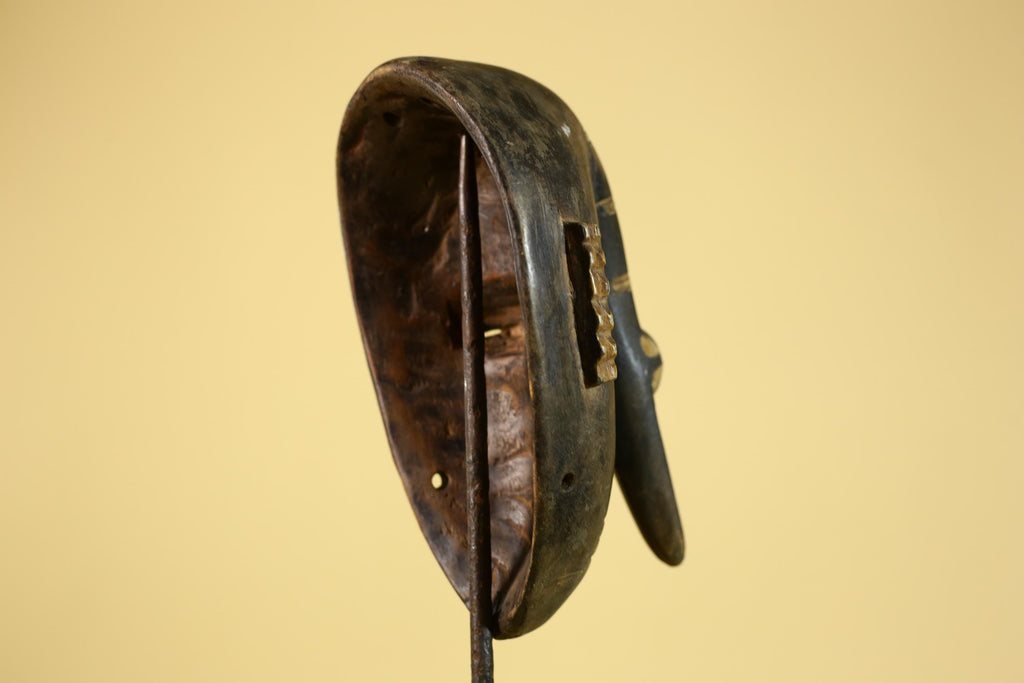 African Elongated Face Mask, Hand Carved Wooden Tribal Ritual Art- G6263
