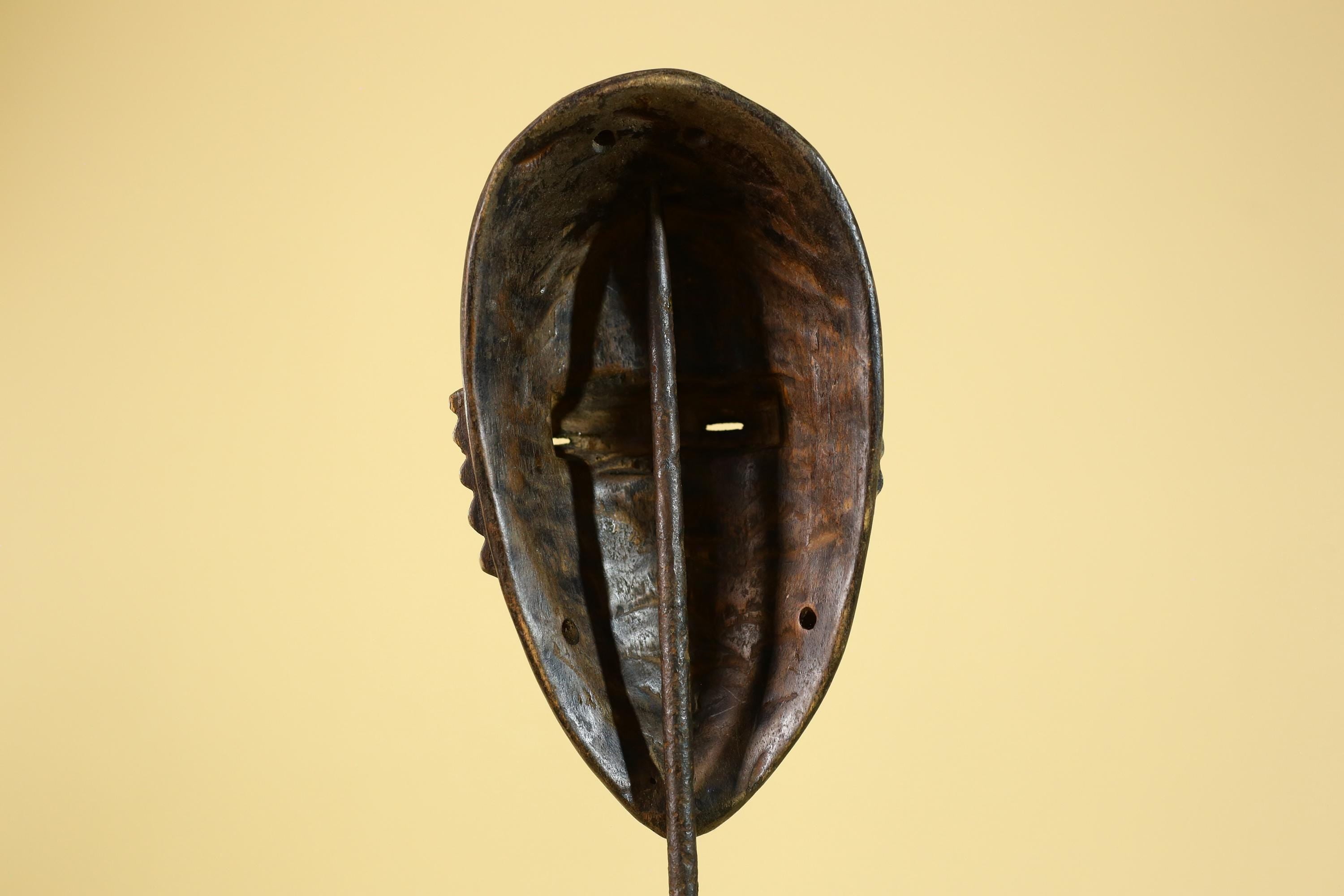 African Elongated Face Mask, Hand Carved Wooden Tribal Ritual Art- G6263