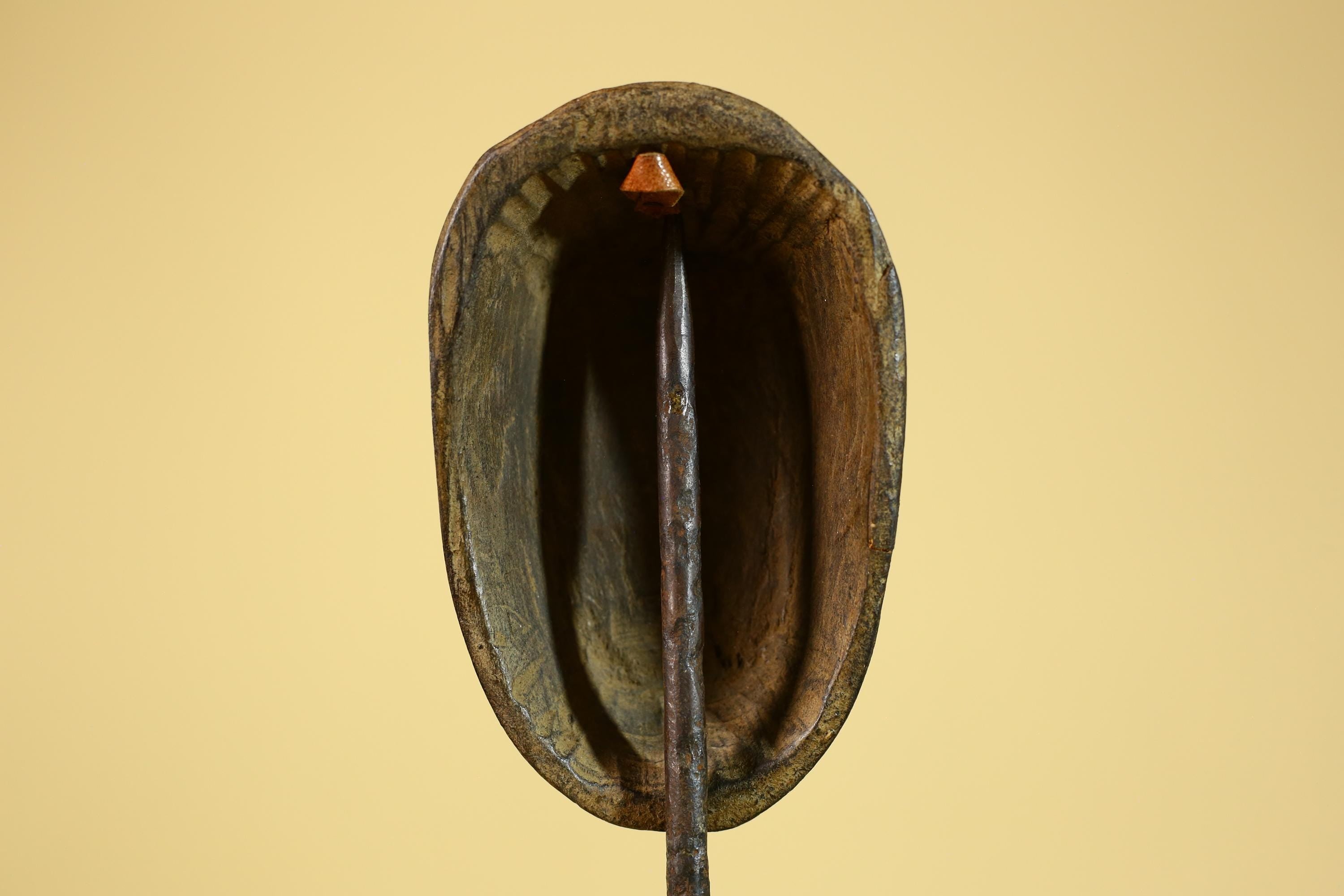 African Wooden Mask with Elongated Nose, Hand Carved Tribal Wood Art- G6264