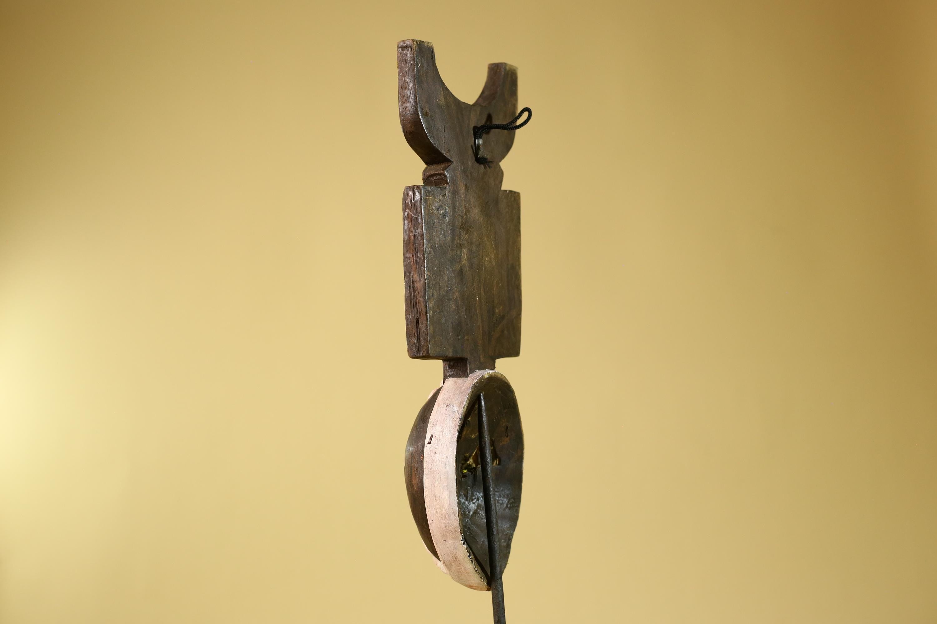 African Wood Mask, Hand Carved Bwa Plank from Burkina Faso Wall decor- G6268