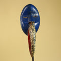 African Dan Bird Mask, Blue Carved Wood Ritual Mask from West Africa- G6269