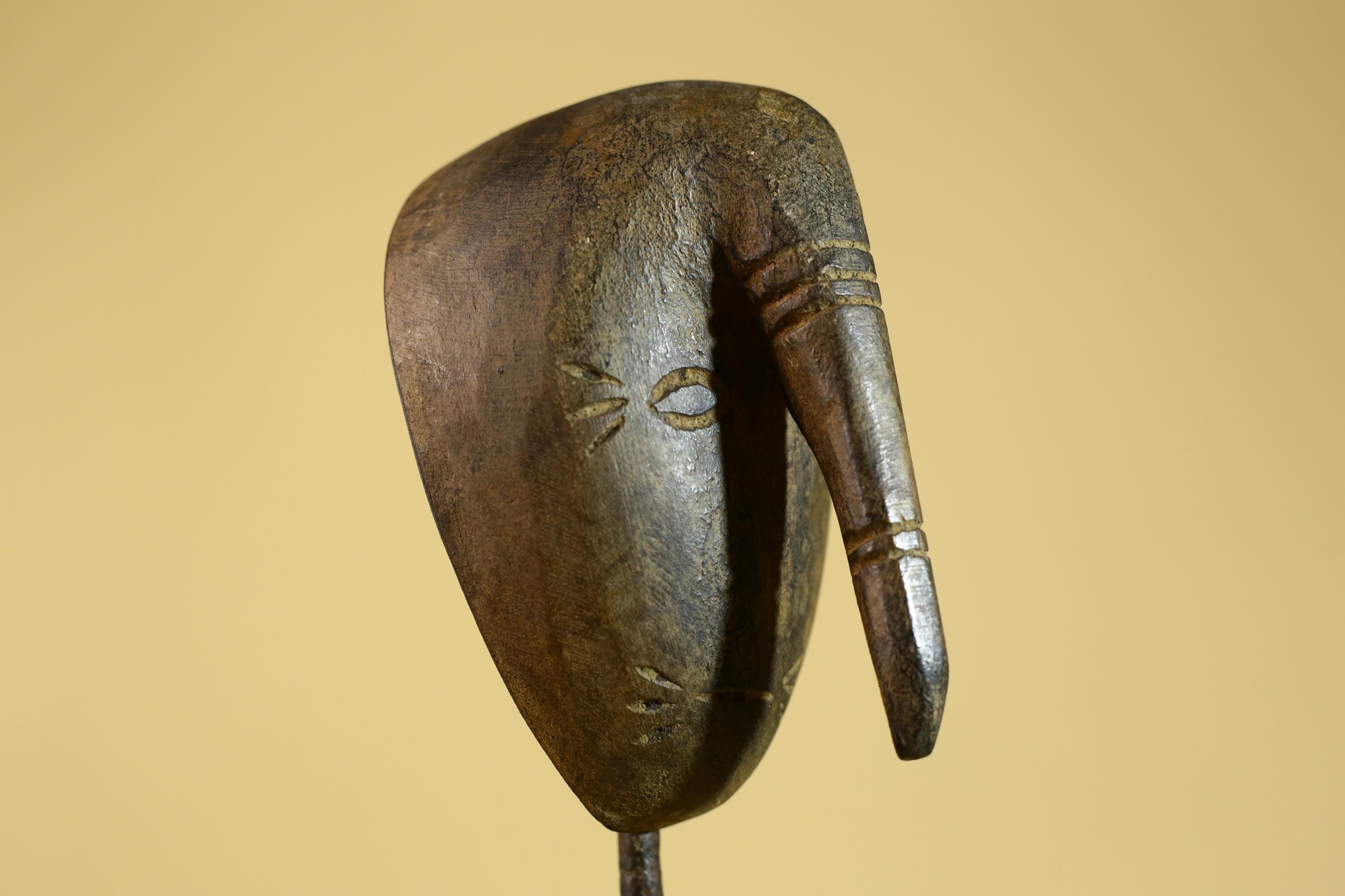 African Dan Wooden Mask with Elongated Nose – Tribal Wall Art G6271