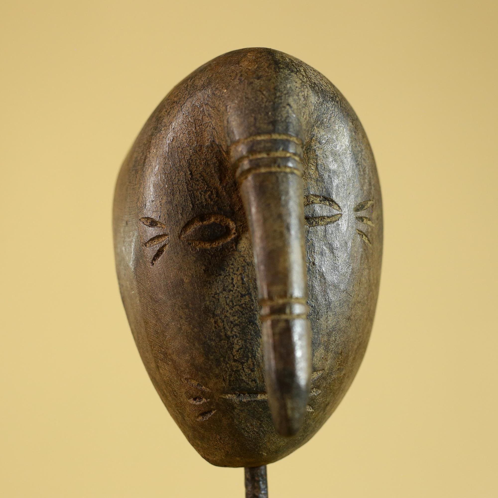 African Dan Wooden Mask with Elongated Nose – Tribal Wall Art G6271
