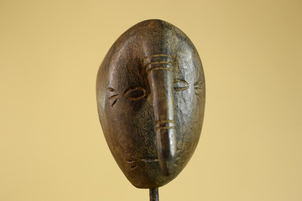 African Dan Wooden Mask with Elongated Nose – Tribal Wall Art G6271