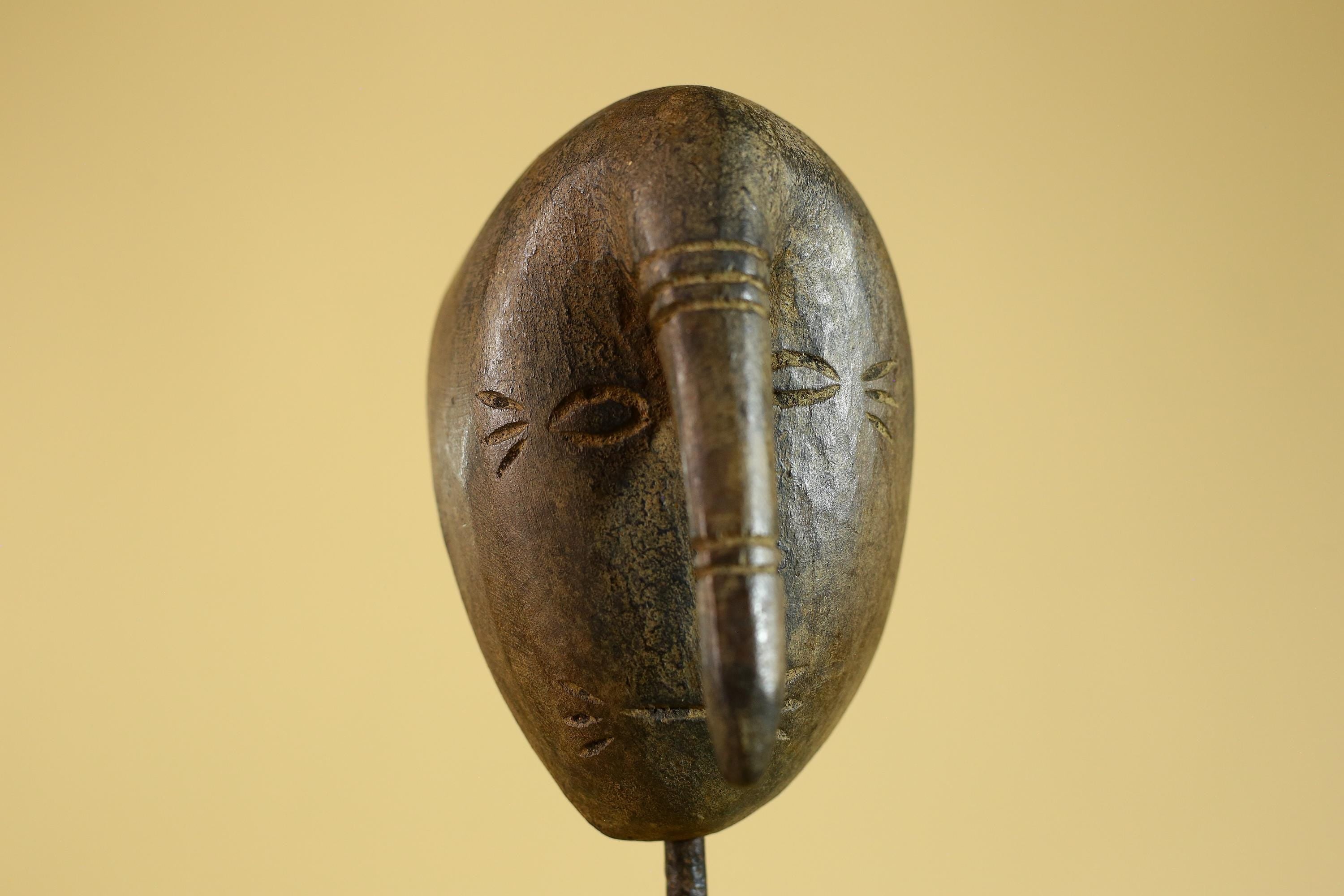 African Dan Wooden Mask with Elongated Nose – Tribal Wall Art G6271