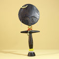 African Fertility Figure Sculpture Hand Carved Wooden Tribal Art With Beads-G6307