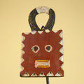 African Wooden Mask, Hand Carved Painted Tribal Wall Art Decor-G6312
