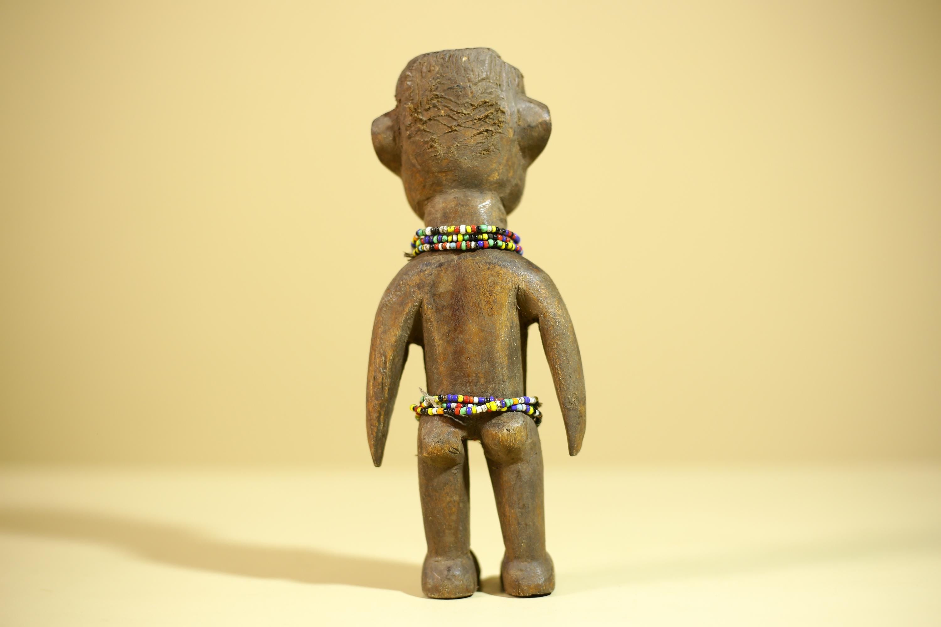 African Wooden Female Figure Hand Carved Wood Statue Ethnographic Art-G6318