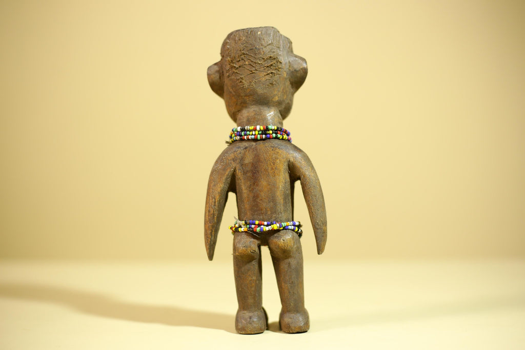 African Wooden Female Figure Hand Carved Wood Statue Ethnographic Art-G6318