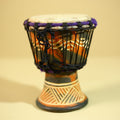 African Hand Drum Painted Wood Djembe Style Tribal Percussion Decor-G6320