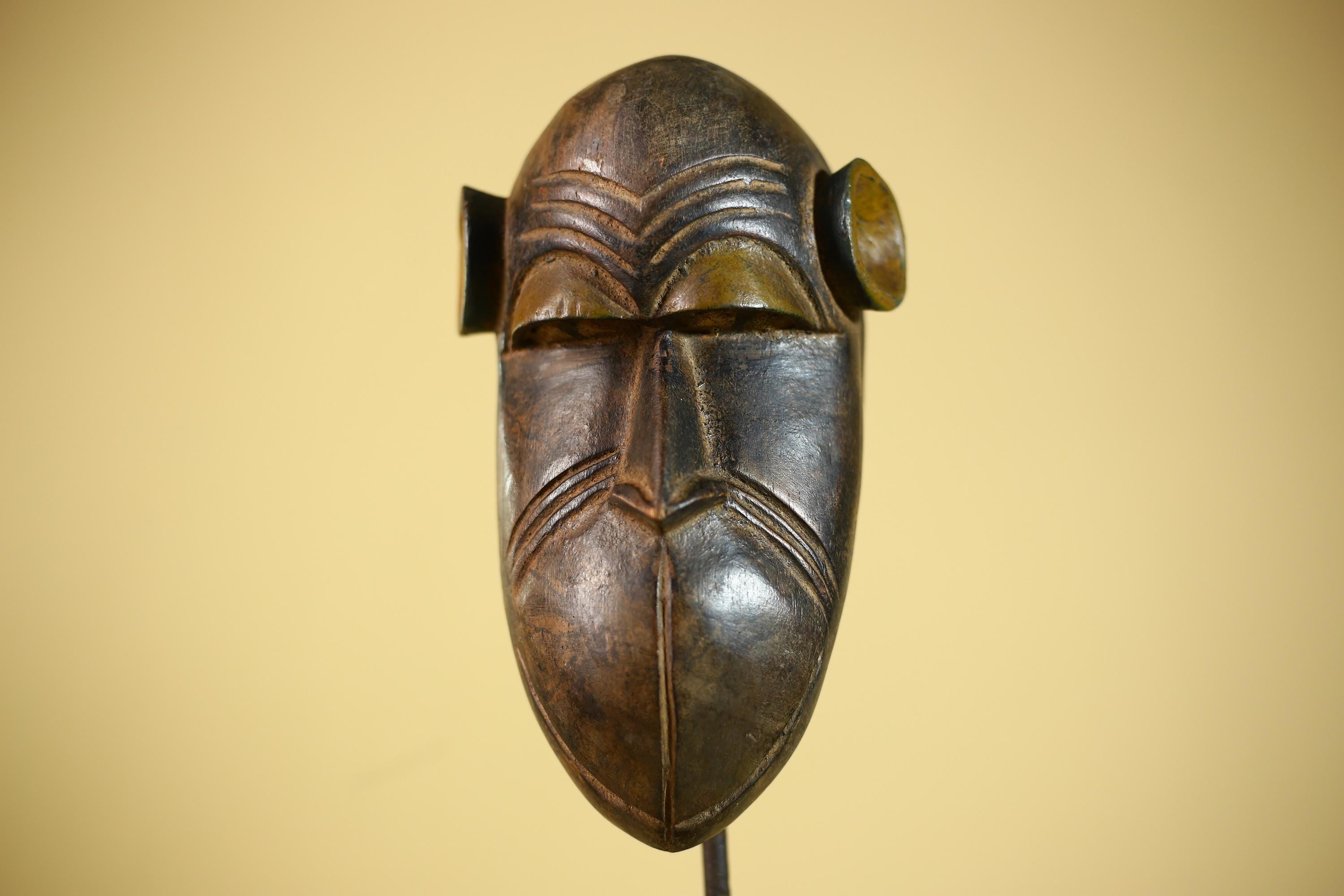African Tribal Mask Hand Carved Wood  Decor Sculptur Wall Hanging -G6321