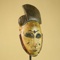 African Tribal Wooden Mask Hand Carved Painted Art wall Decor-G6310