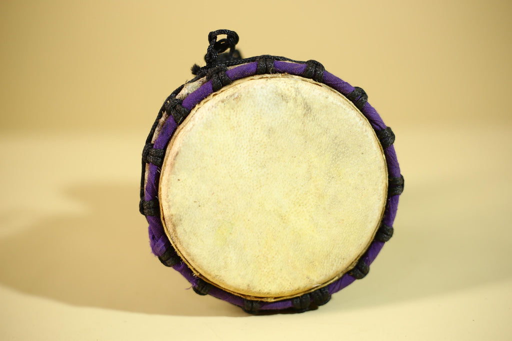 African Hand Drum Painted Wood Djembe Style Tribal Percussion Decor-G6320
