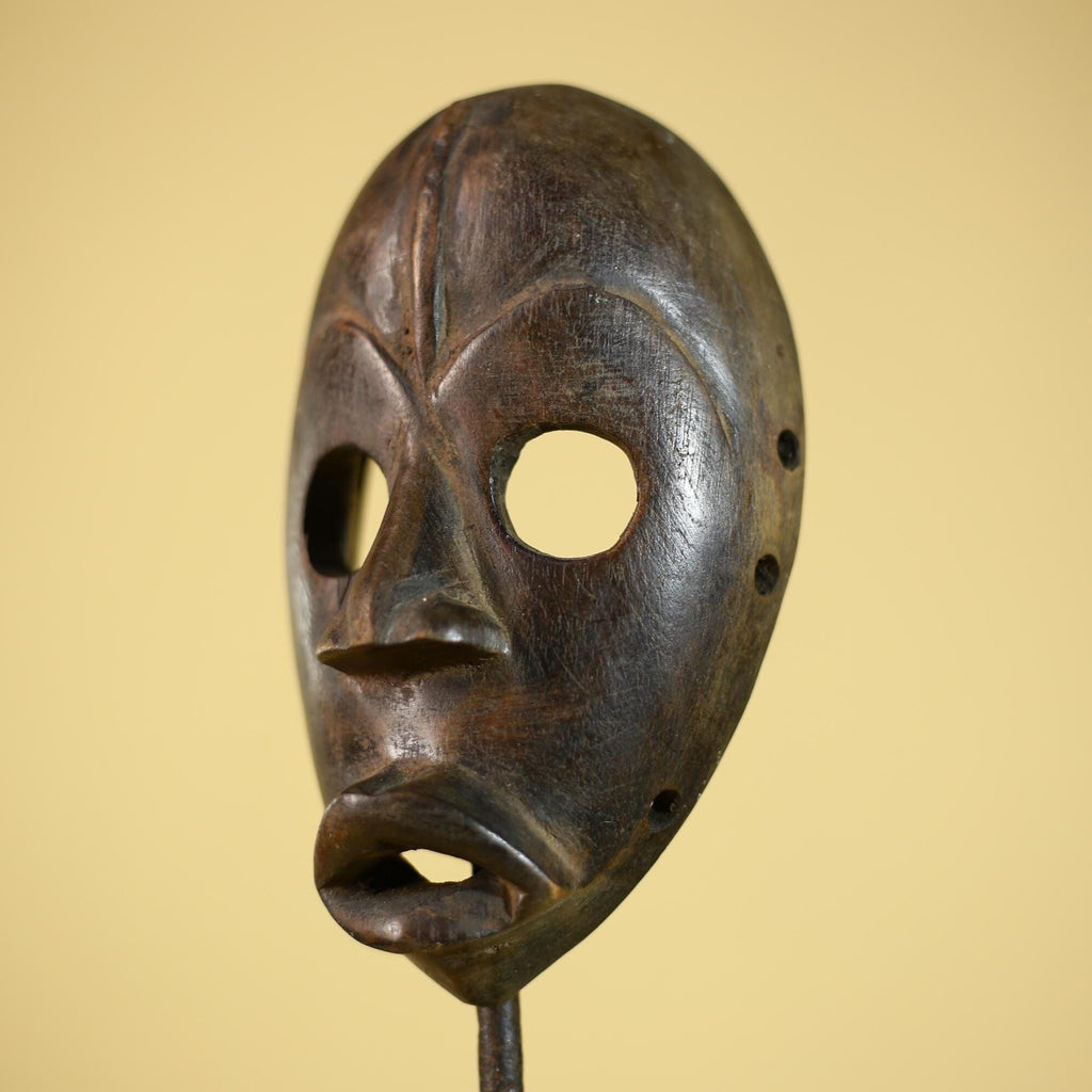 African Tribal Mask Hand Carved Wood Wall Mask Ethnographic Sculpture-G6322