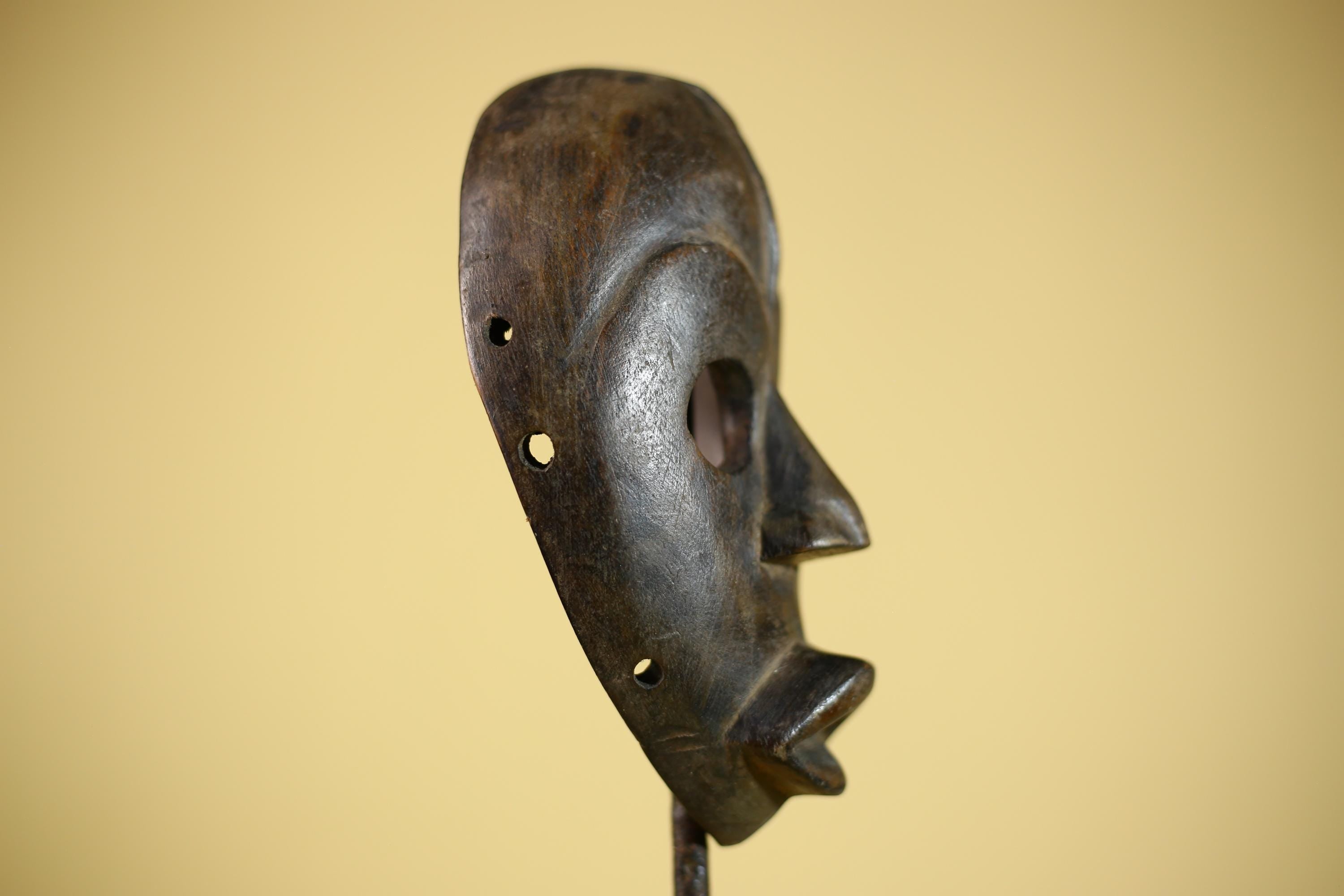 African Tribal Mask Hand Carved Wood Wall Mask Ethnographic Sculpture-G6322