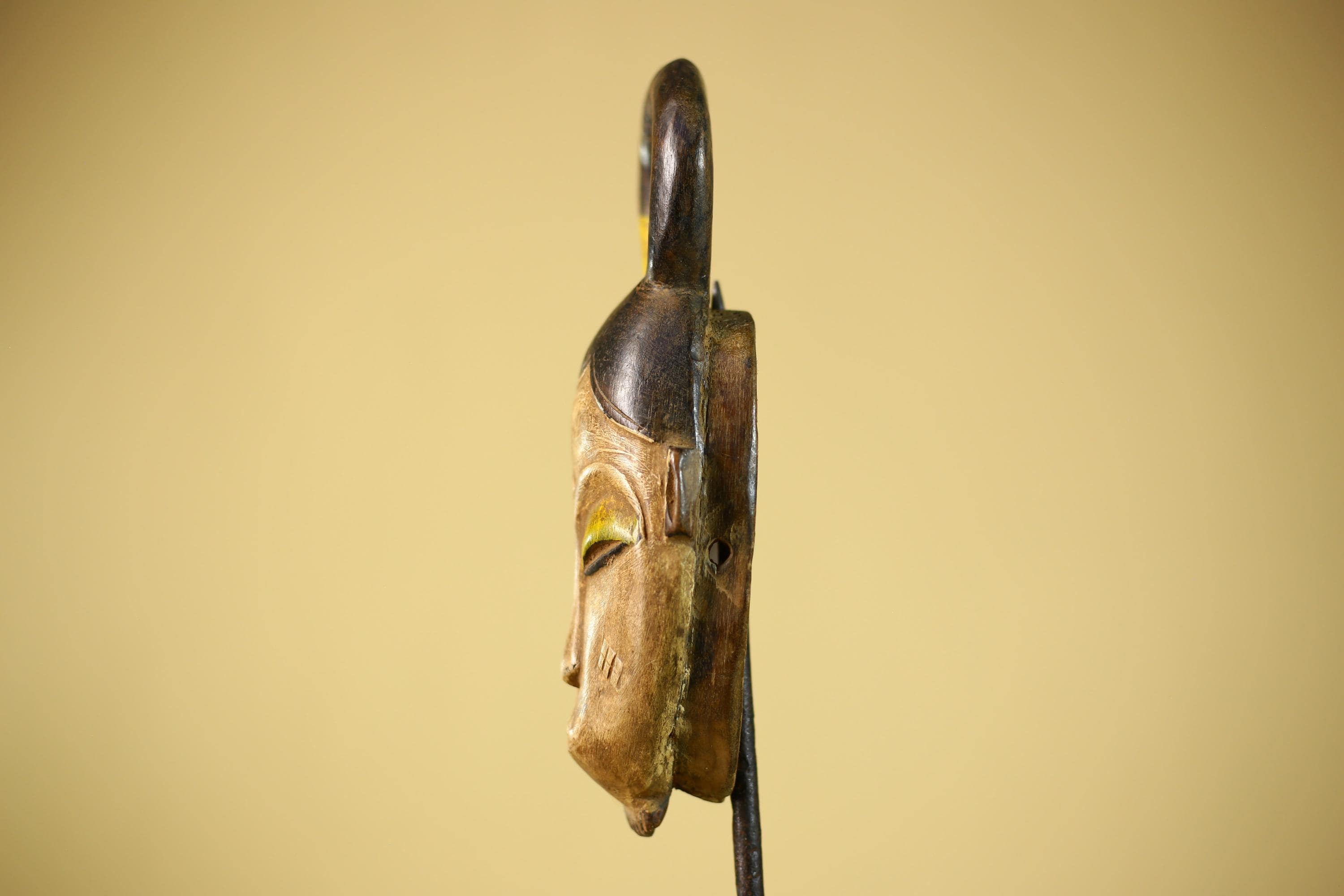 Hand Carved African Tribal Mask Wood Wall Decor Ethnographic Art-G6330