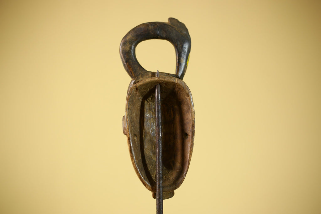 Hand Carved African Tribal Mask Wood Wall Decor Ethnographic Art-G6330
