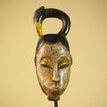Hand Carved African Tribal Mask Wood Wall Decor Ethnographic Art-G6330
