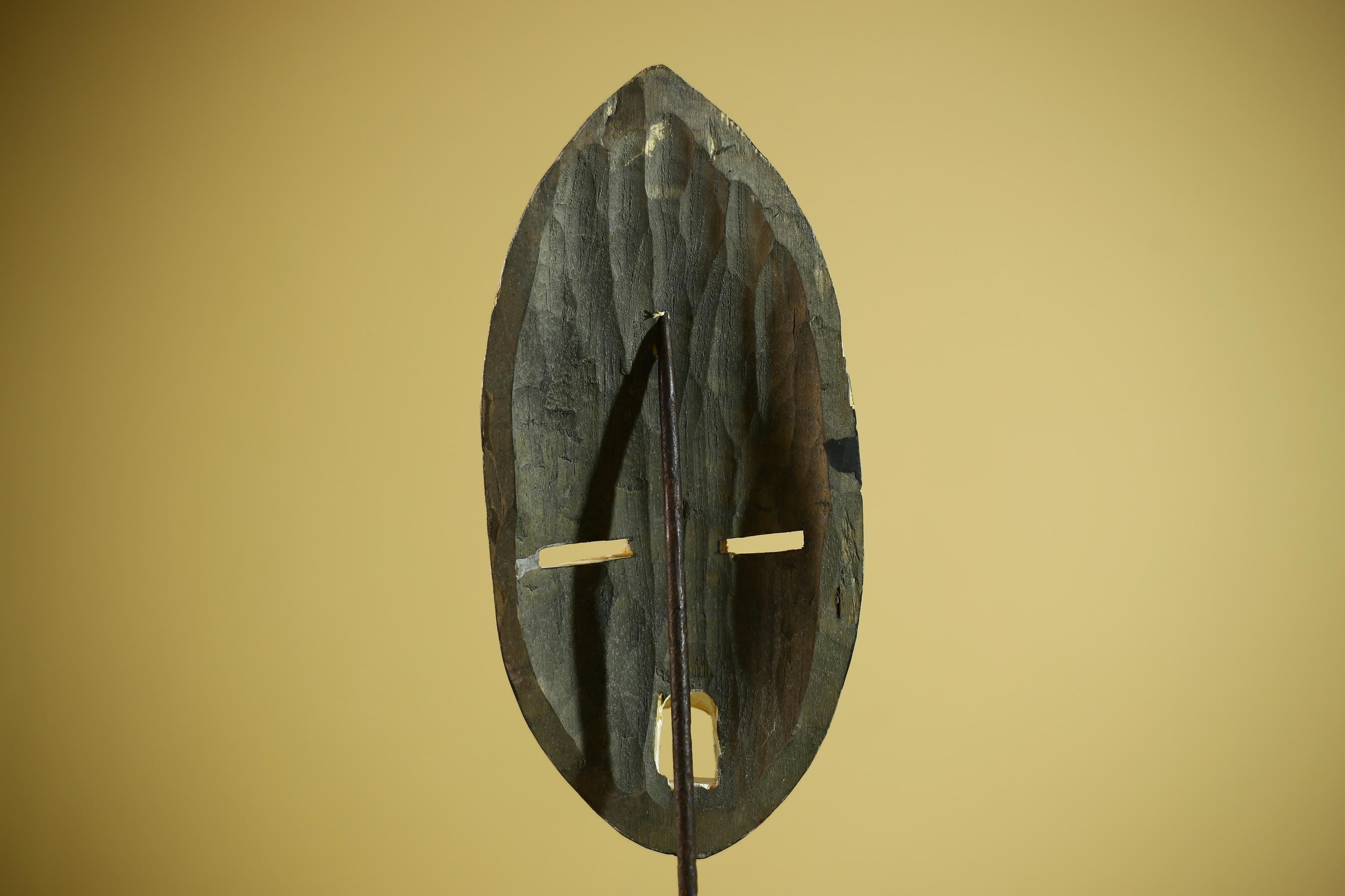 African Wooden Tribal Painted Mask Wood Face Ethnic Wall Decor Sculpture-G6337