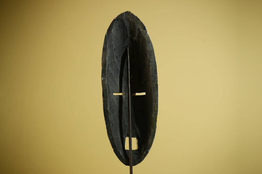 Hand Painted African Mask Wooden Tribal Sculpture Wall Hanging Decor-G6338