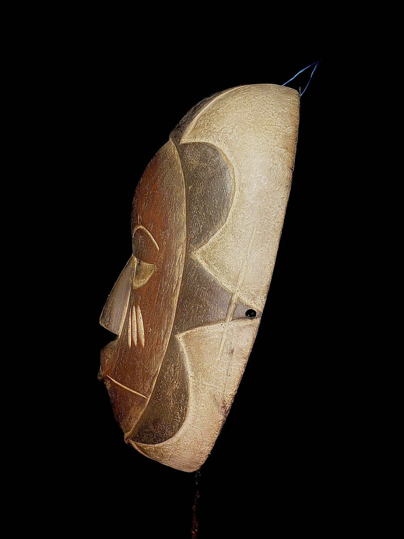 Lega African mask antiques tribal art vintage Wood Carved