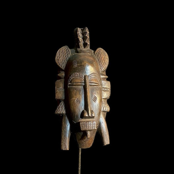 Senufo Kpelie African Tribal Face Mask Wood Hand Carved