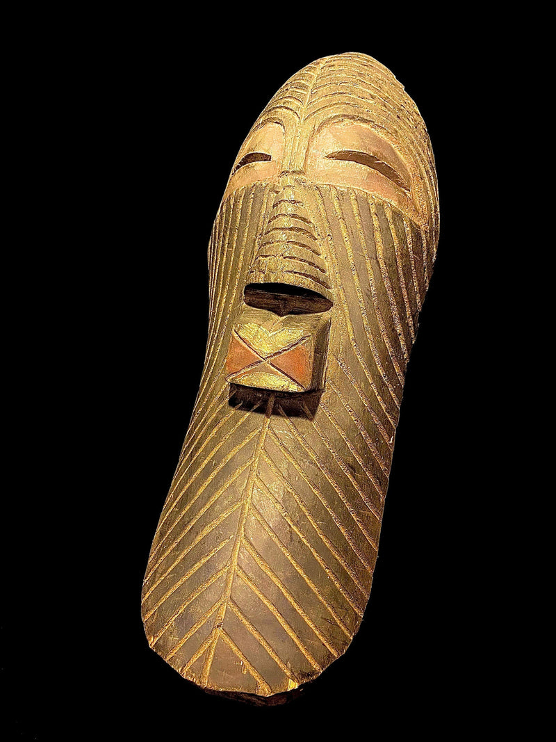 Vintage Hand Carved Wooden Tribal African Songye Kifwebe