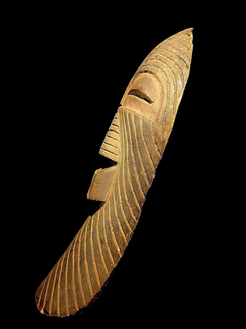 Vintage Hand Carved Wooden Tribal African Songye Kifwebe